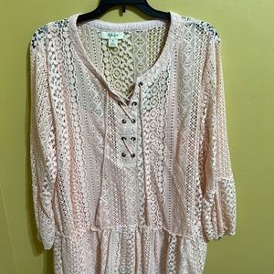 Style &Co pink blouse, worn once, size XL
